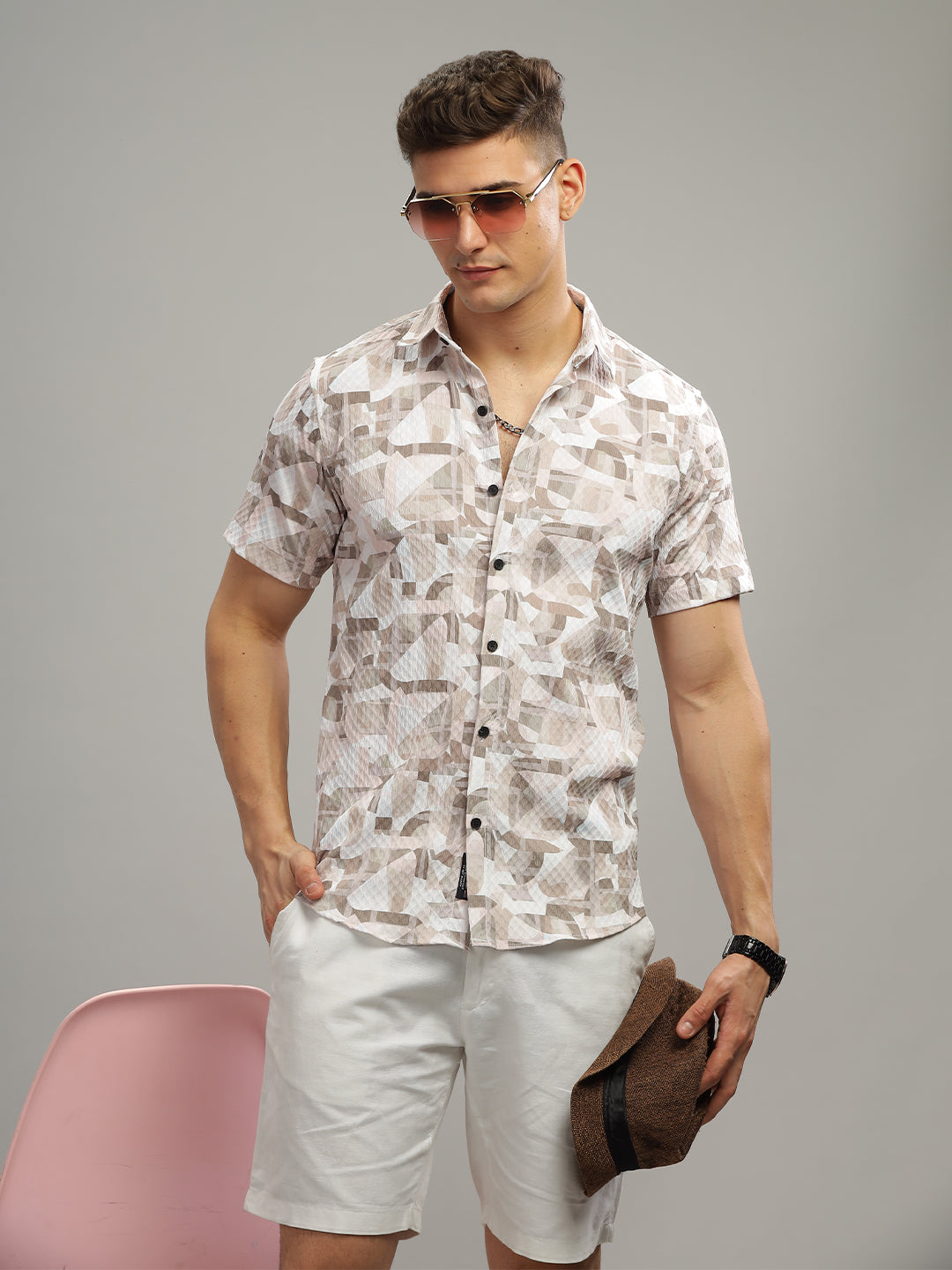 Debar Brown Waffle Shirt