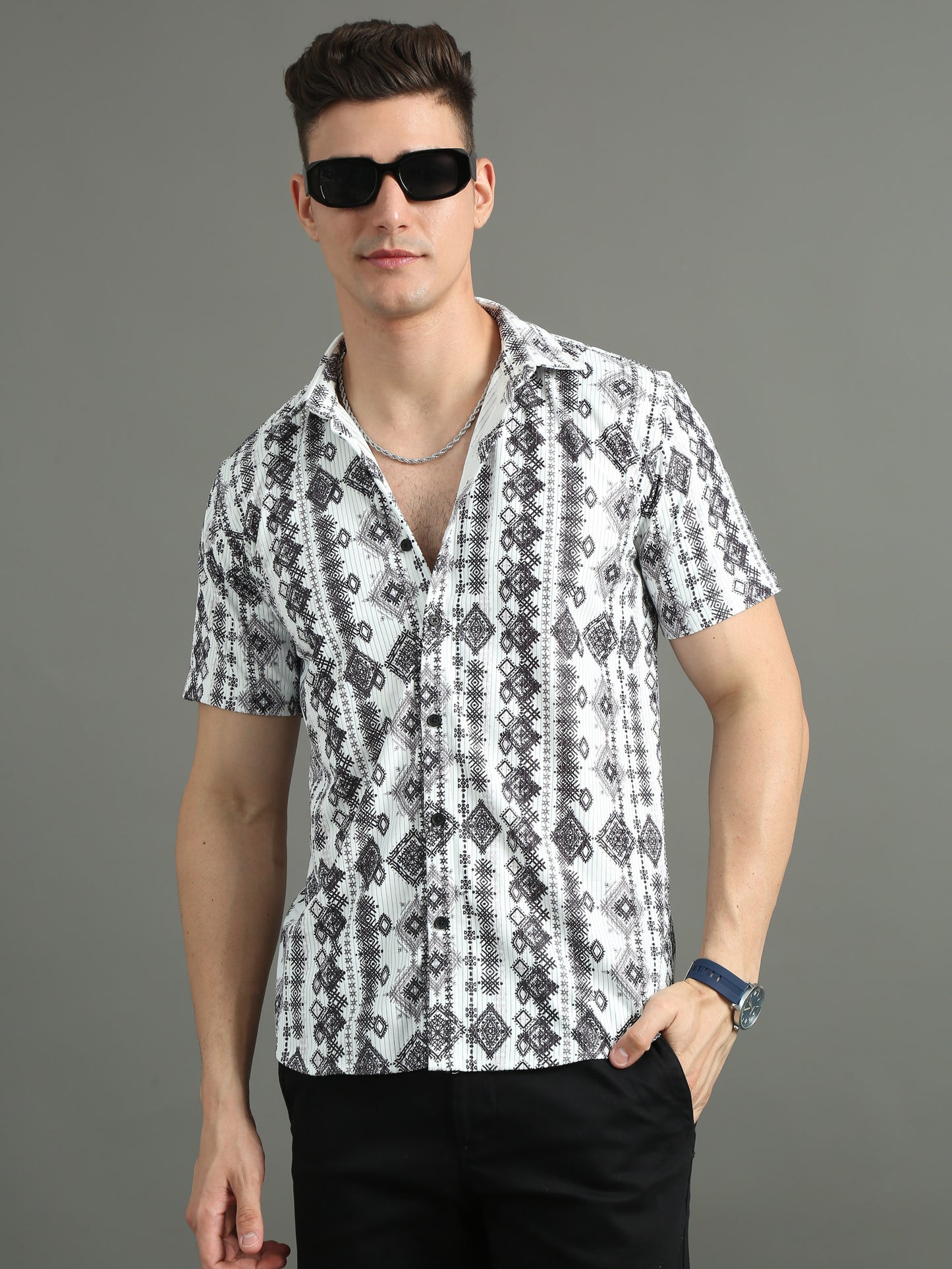 Cord Folk White Shirt