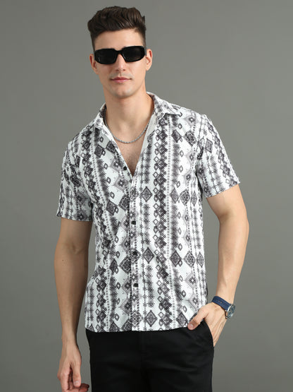 Cord Folk White Shirt