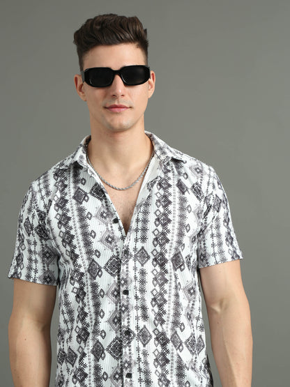 Cord Folk White Shirt