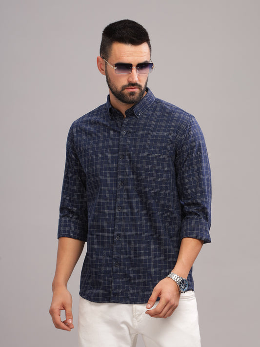 Siena Navy Checks Shirt