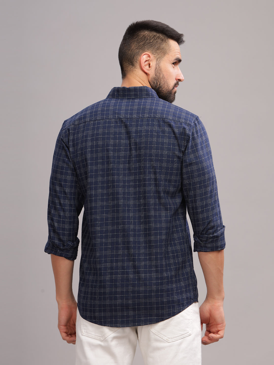 Siena Navy Checks Shirt