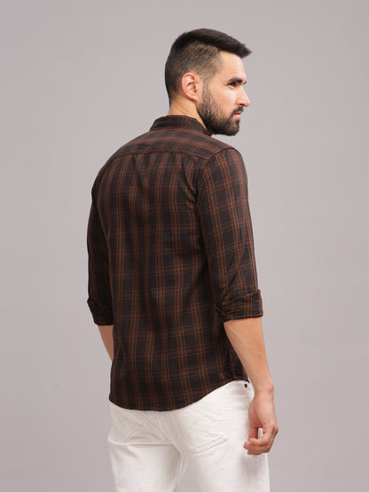 Yalta Brown Checks Shirt