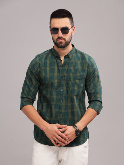 Yalta Green Checks Shirt