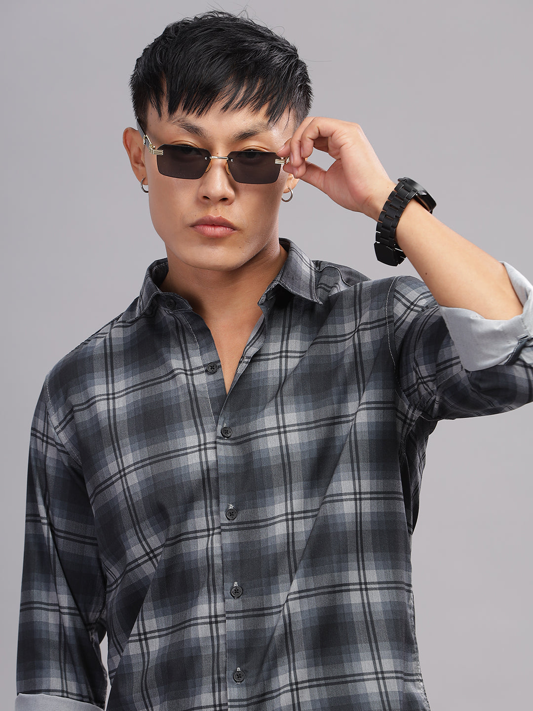 Cusco Black Checks Shirt