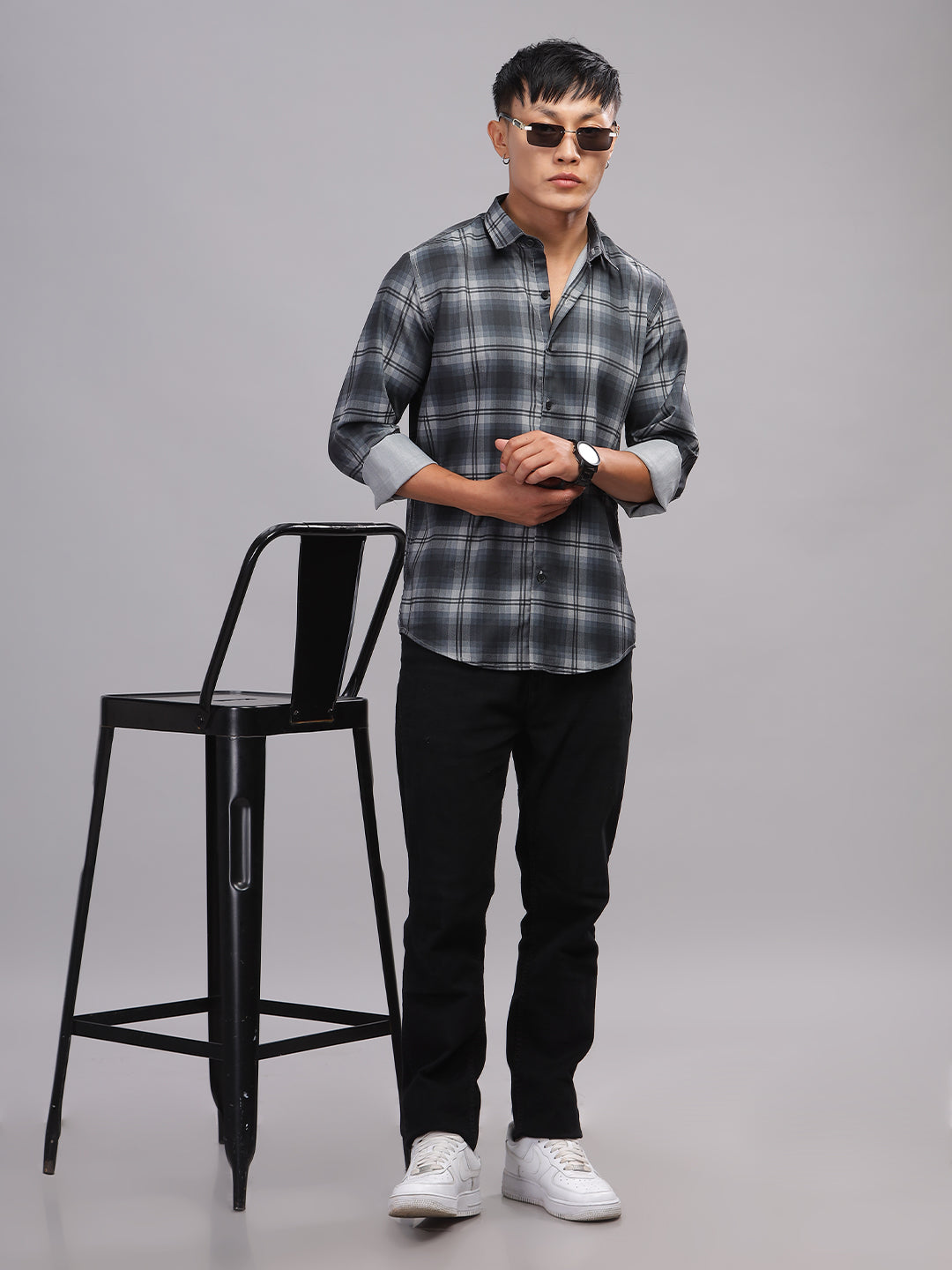 Cusco Black Checks Shirt