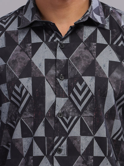 Canby Black Print Shirt