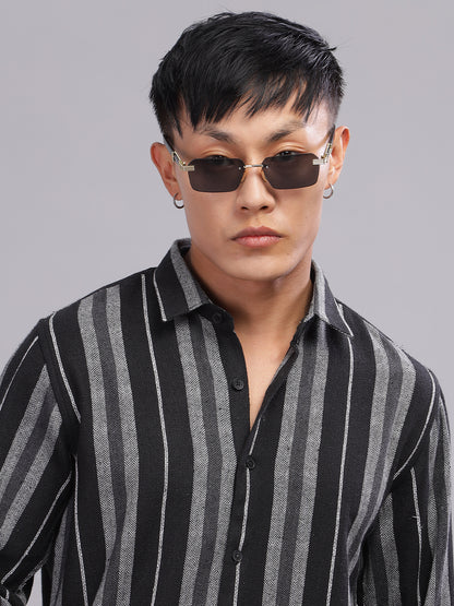 Fier Black Striped Shirt