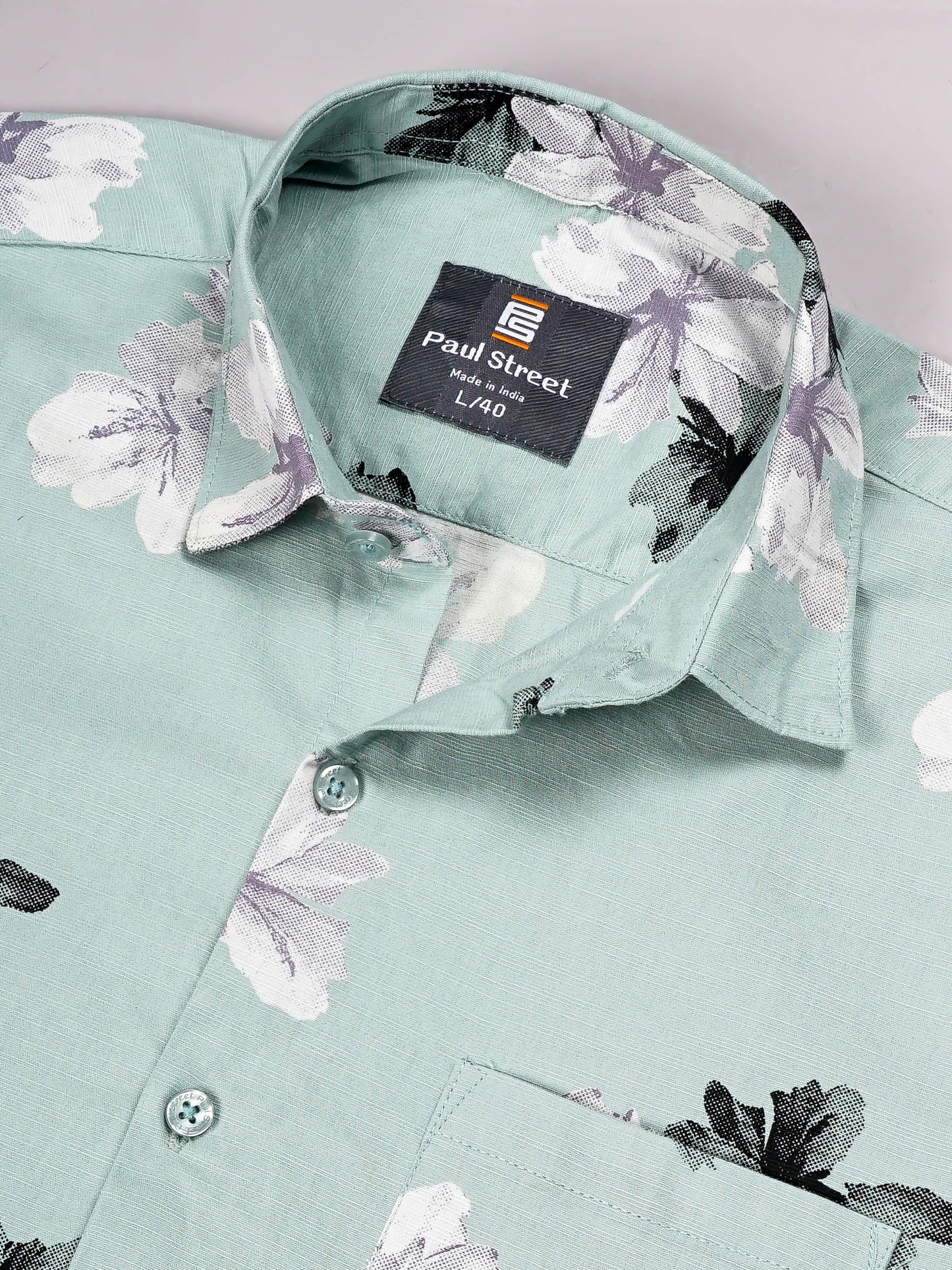 Purau Green Floral Linen Shirt