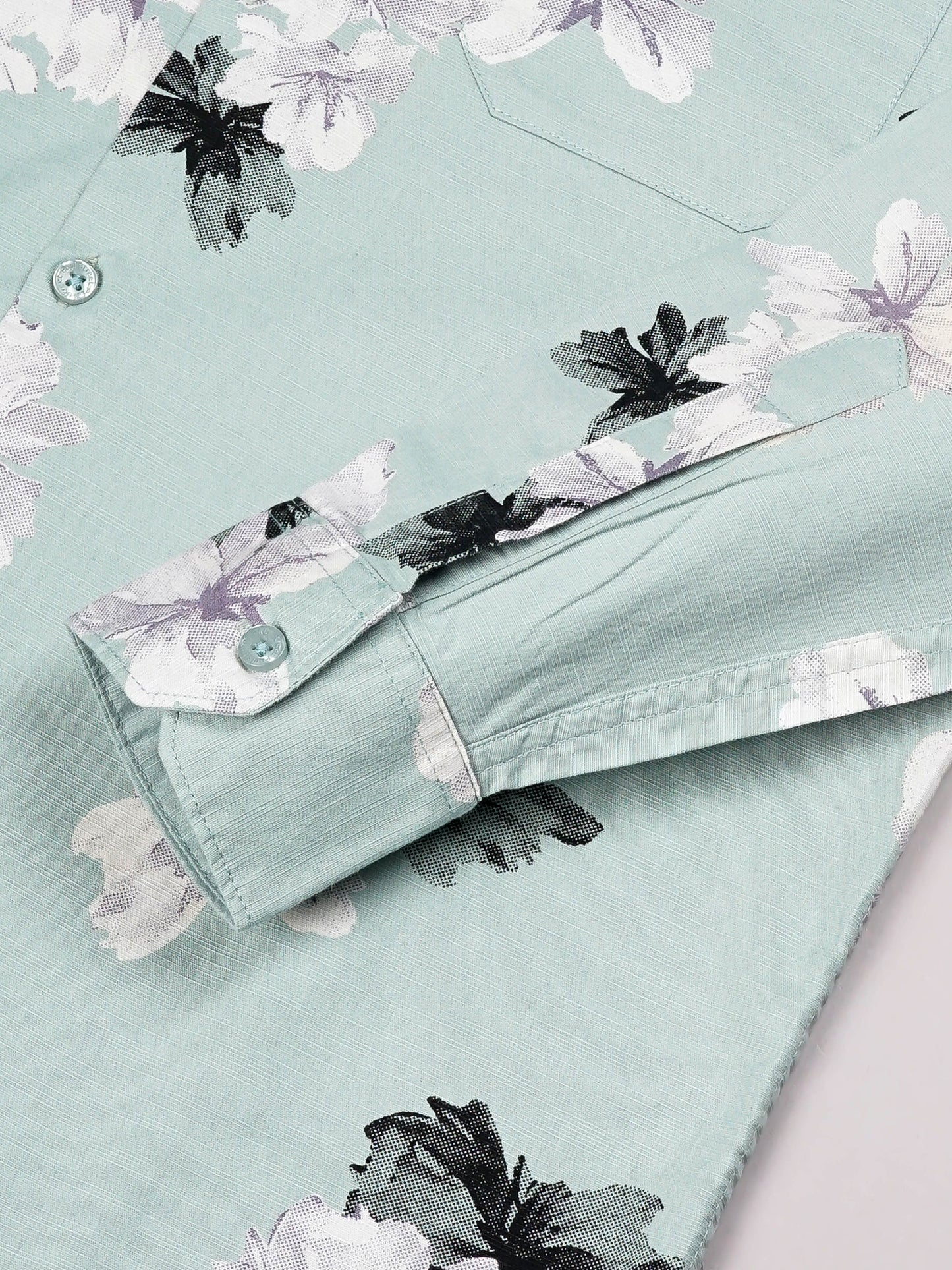 Purau Green Floral Linen Shirt