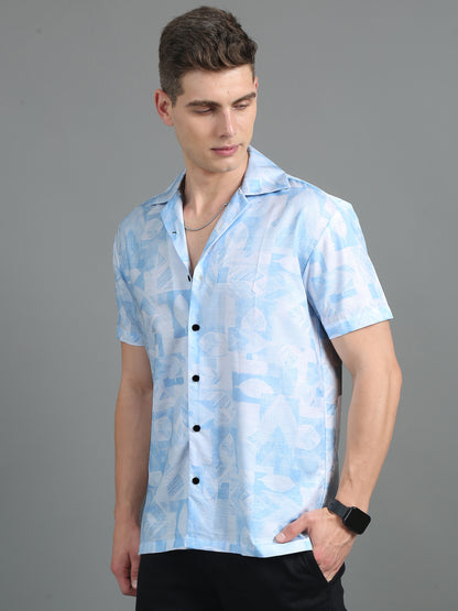 Serrate Blue Floral Shirt