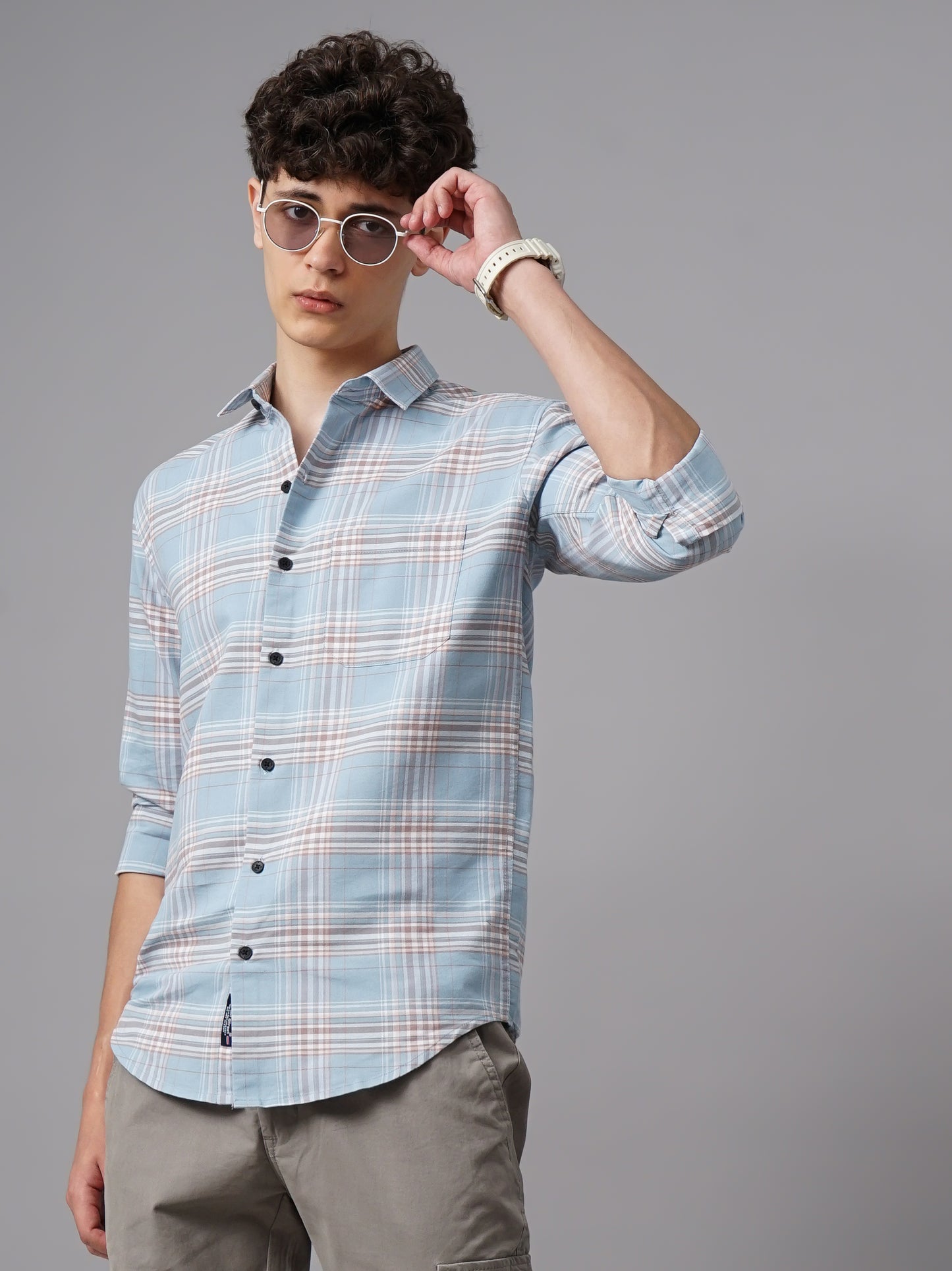 Kasoa Blue Checks Shirt