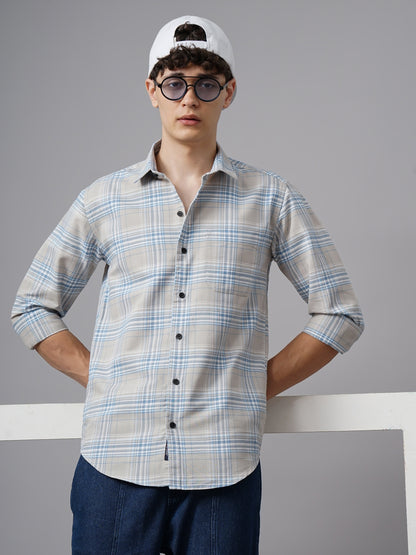 Kasoa Cream Checks Shirt