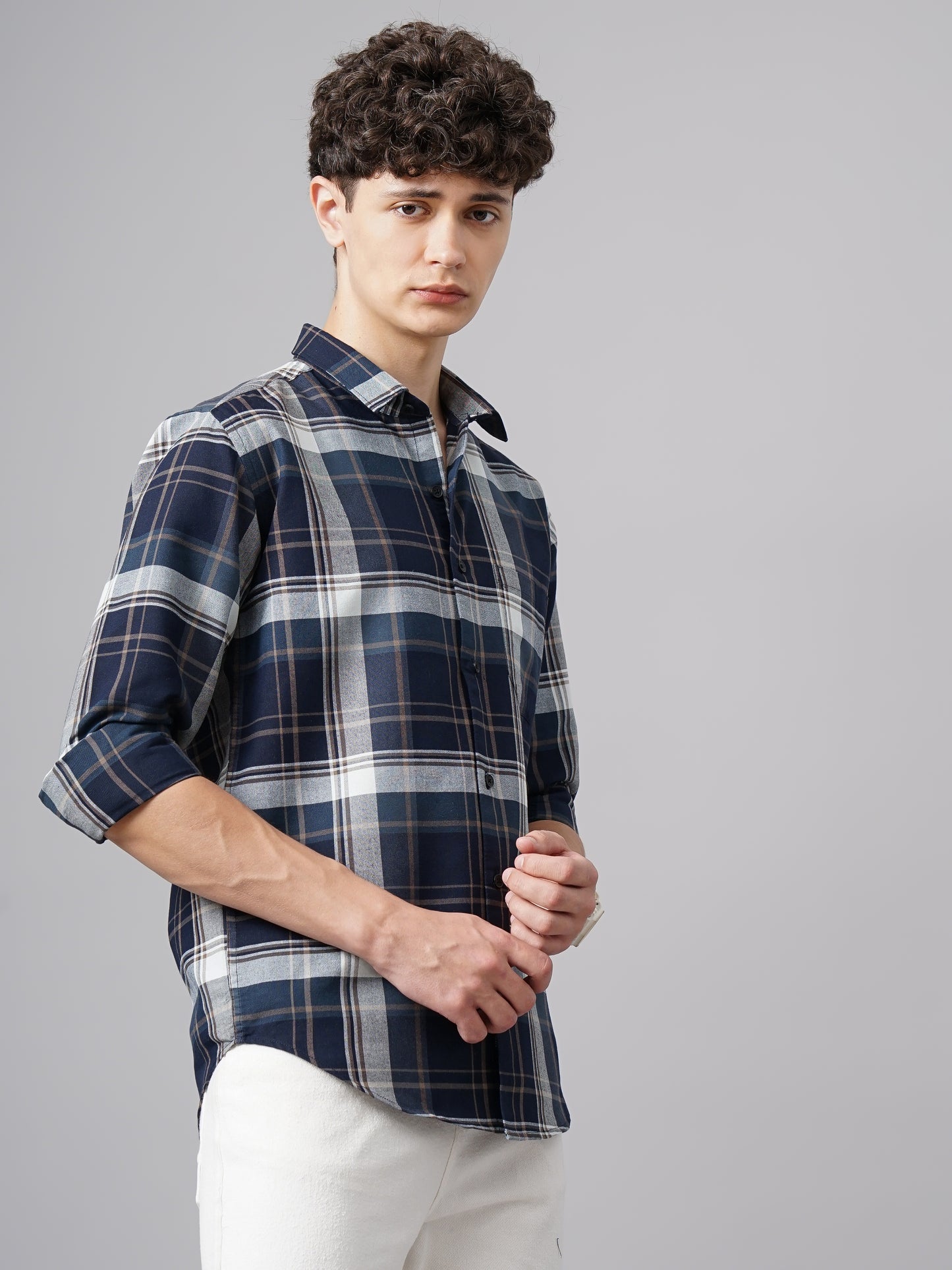 Lensk Blue Checks Shirt