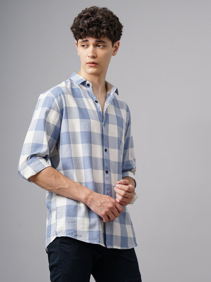 Monza Blue Checks Shirt