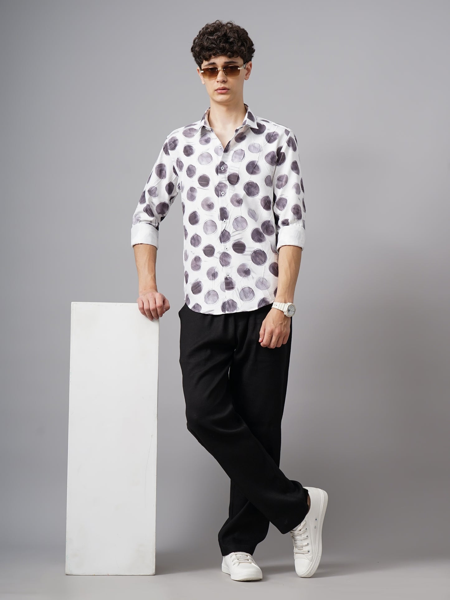 Otaru White Print Shirt