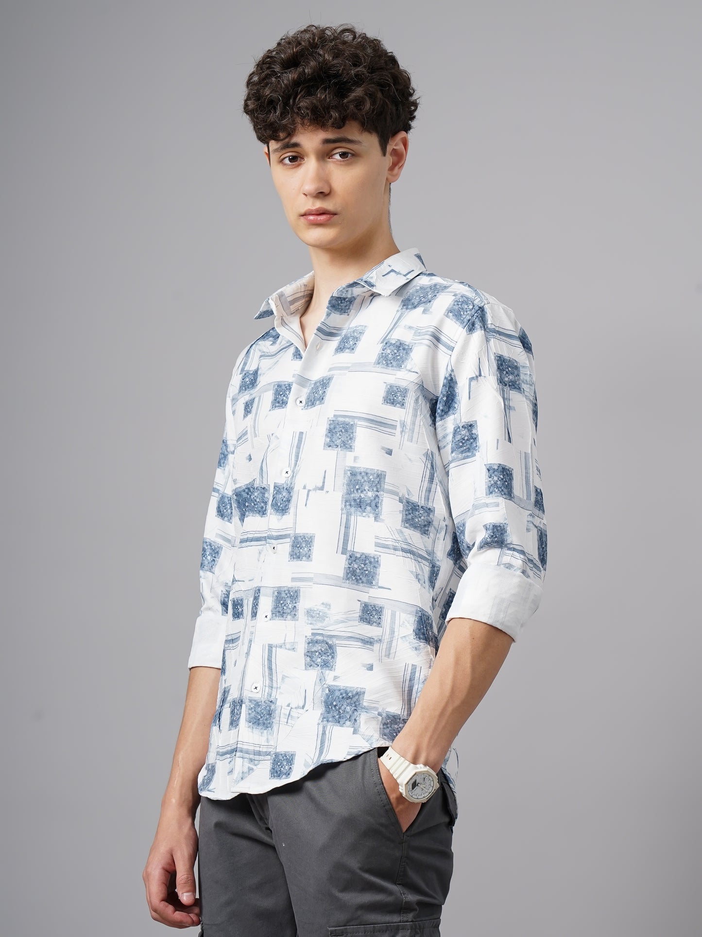 Onega Blue Print Shirt