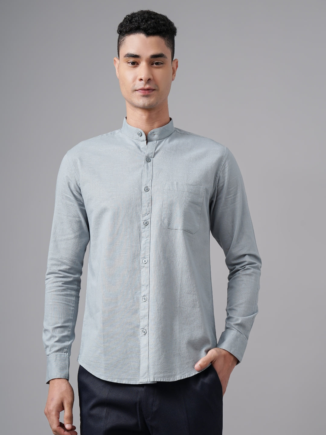 Plano Blue Linen Shirt