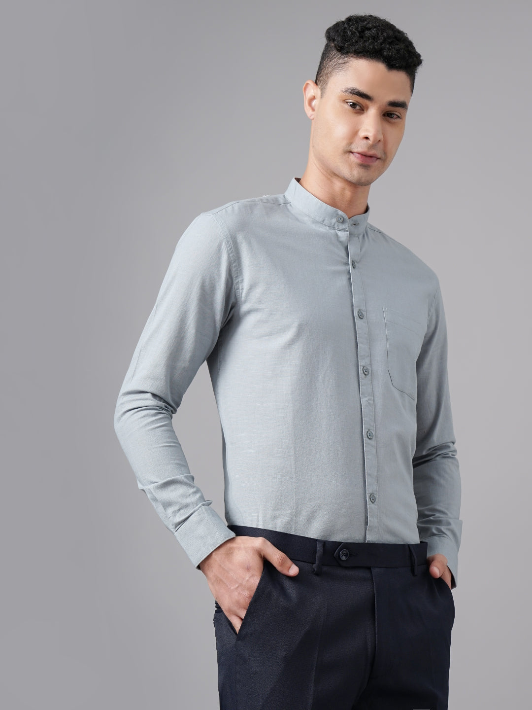 Plano Blue Linen Shirt