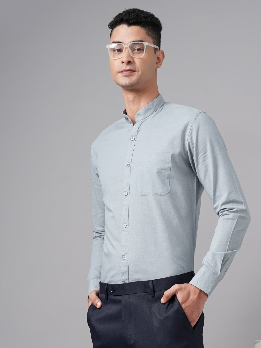 Plano Blue Linen Shirt