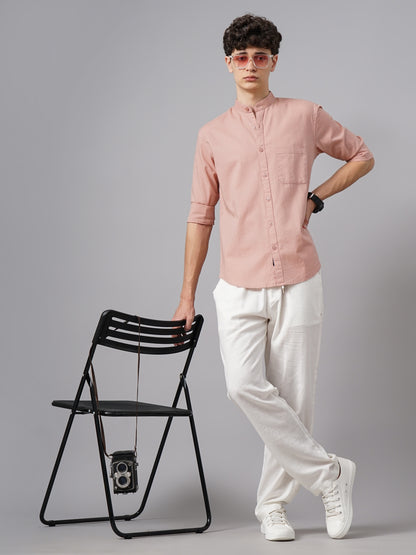 Plano Peach Linen Shirt