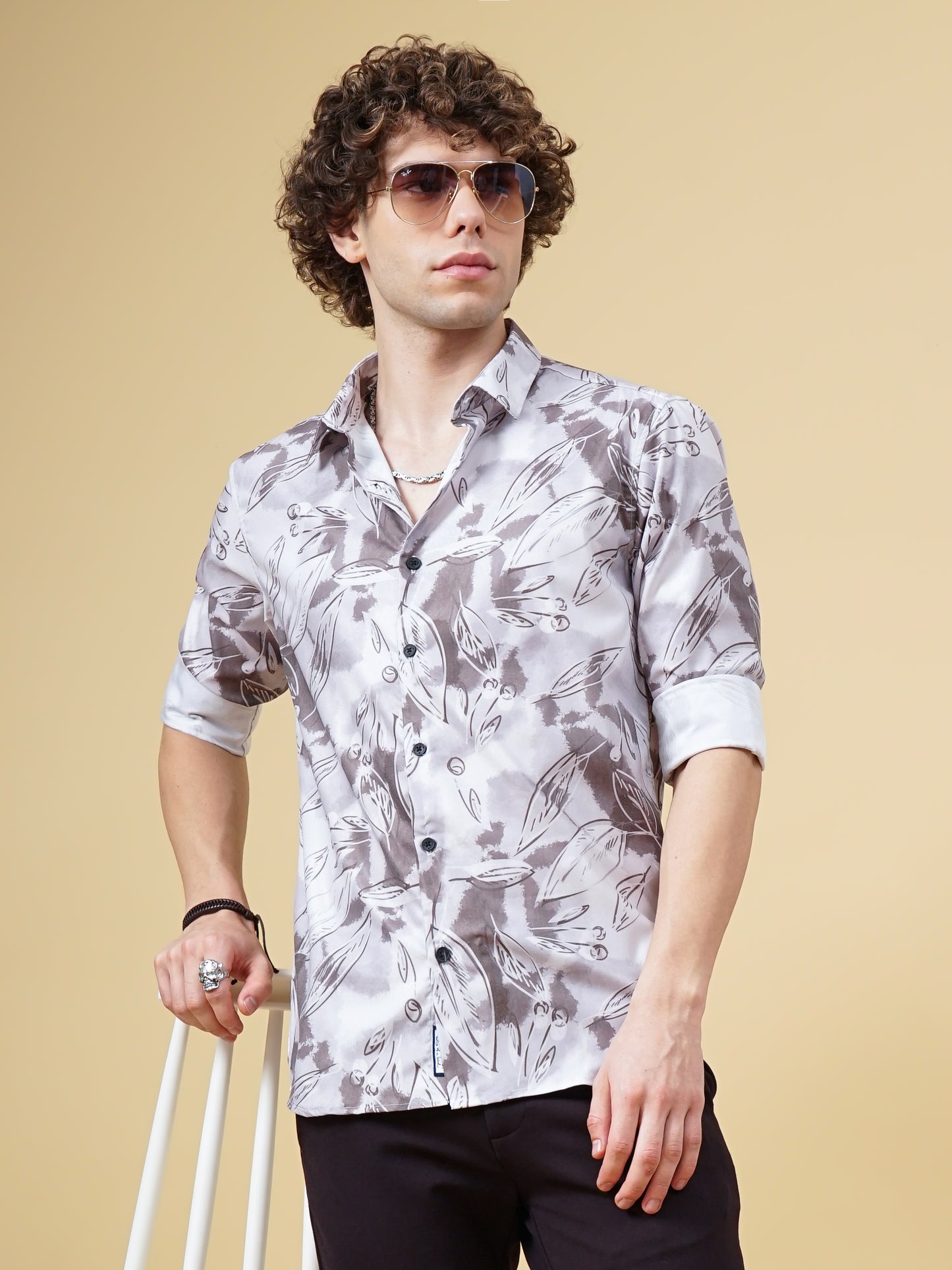 Acacia Beige Floral Shirt