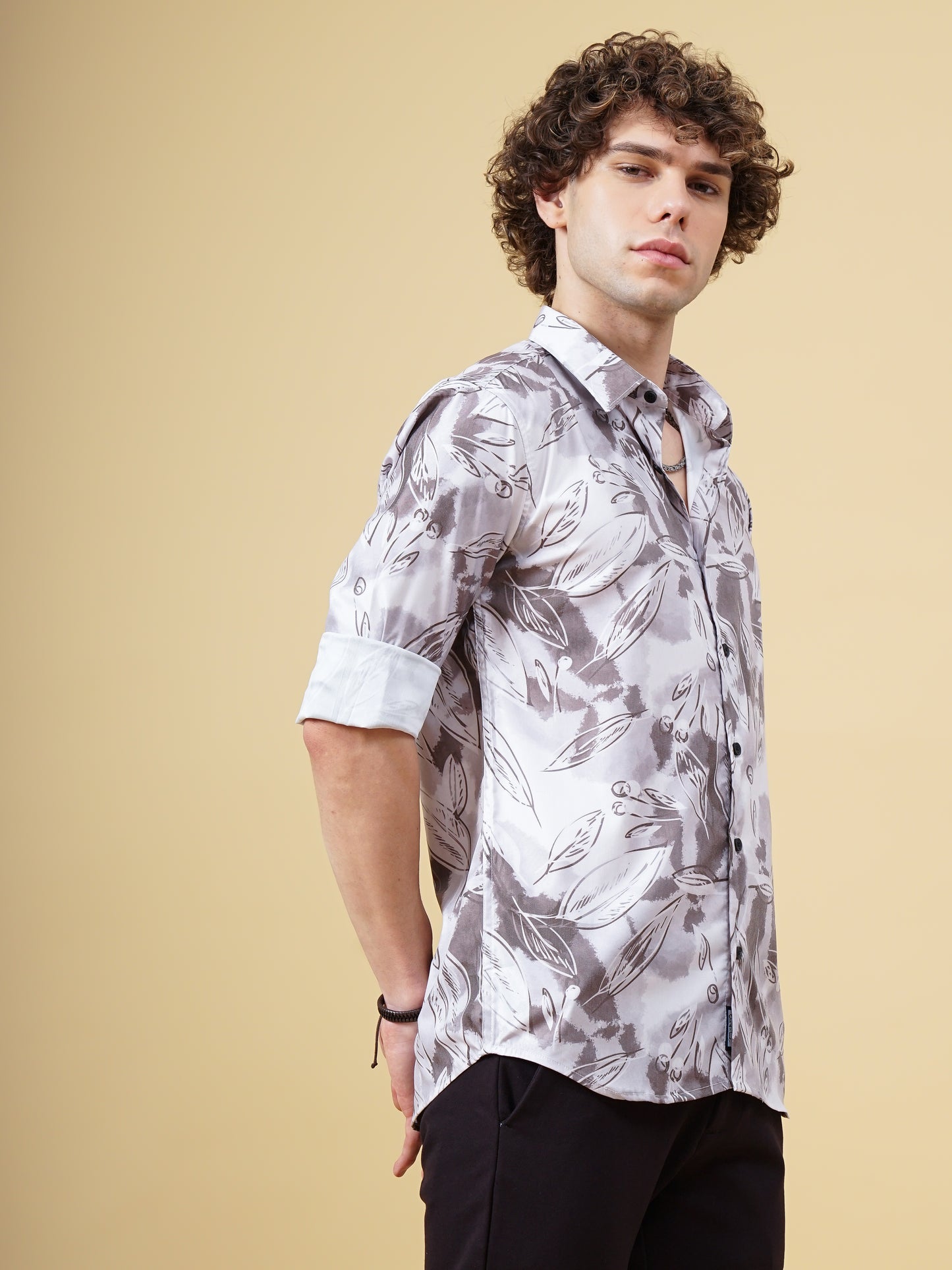 Acacia Beige Floral Shirt