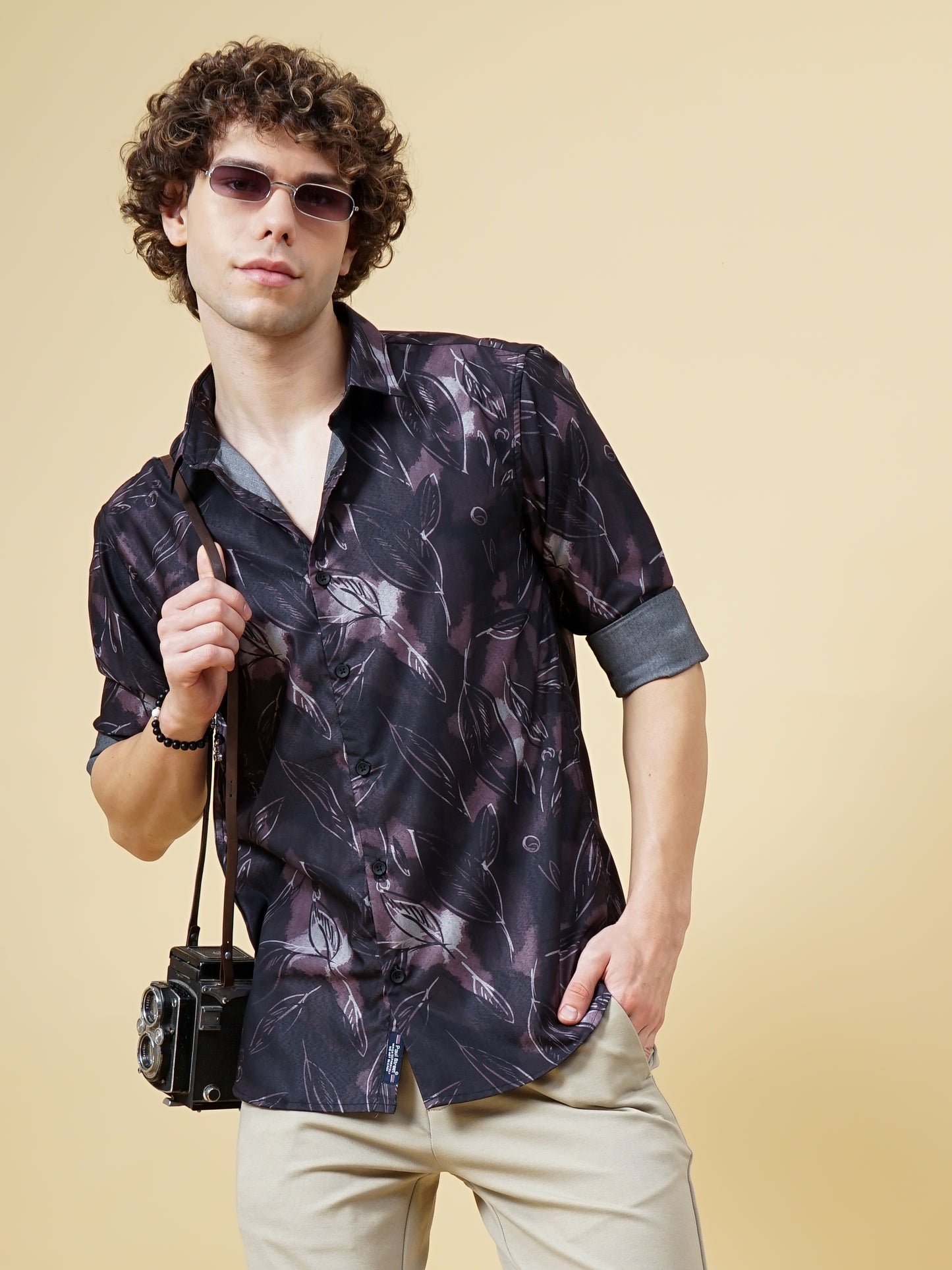 Acacia Black Floral Shirt