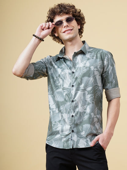 Acacia Green Floral Shirt