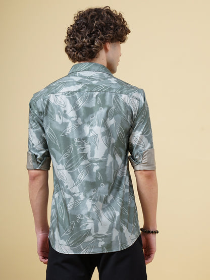 Acacia Green Floral Shirt