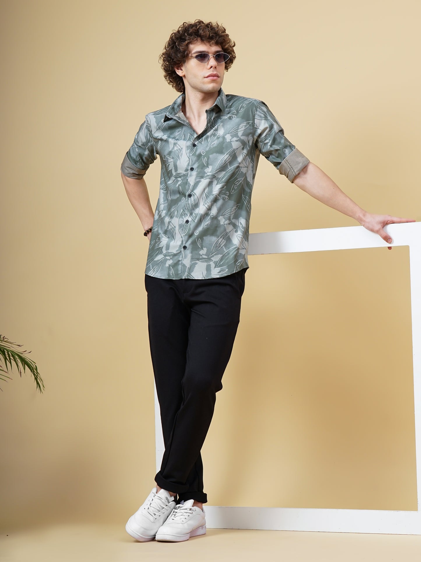 Acacia Green Floral Shirt