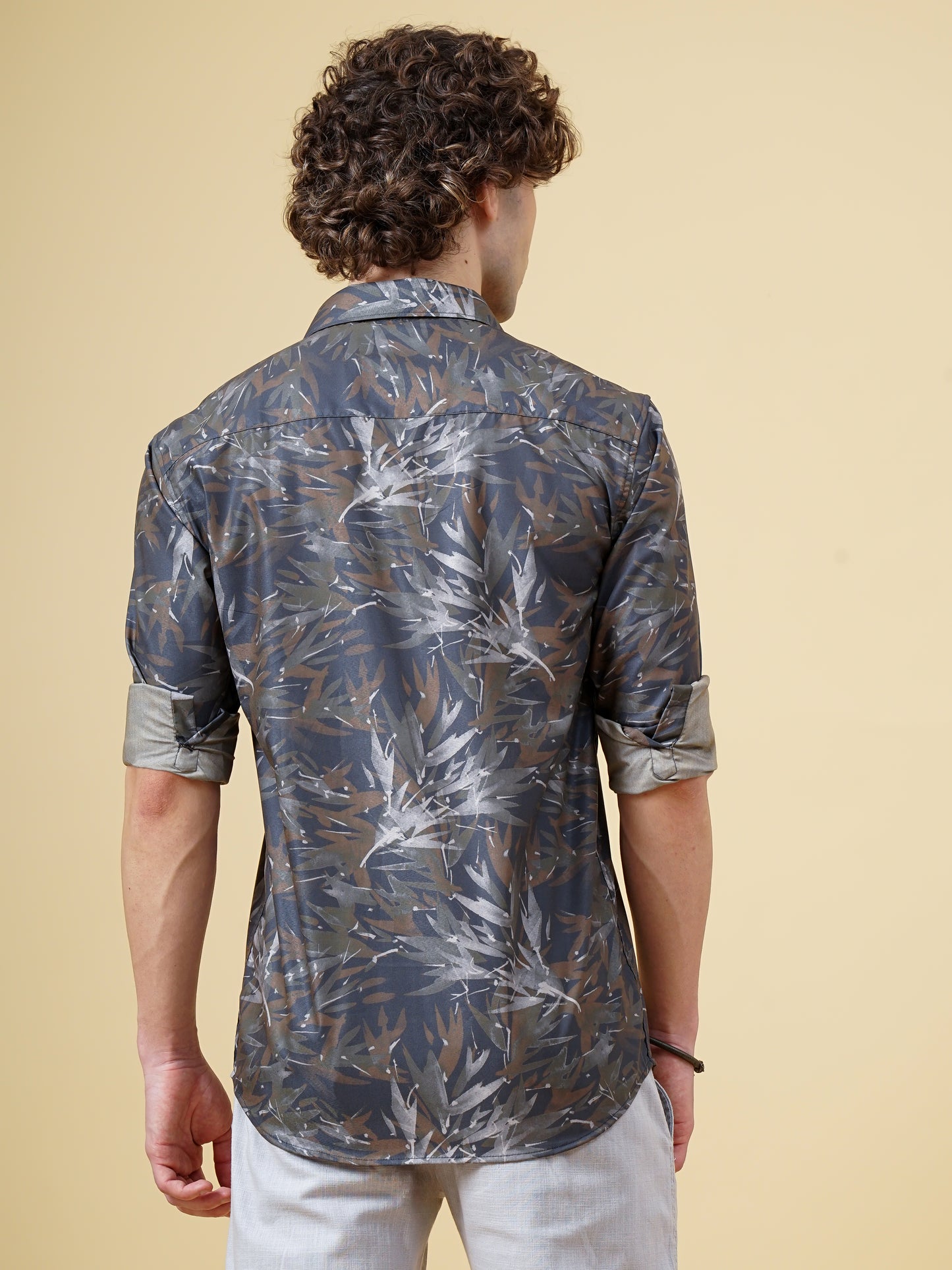 Pedate Olive Floral Shirt