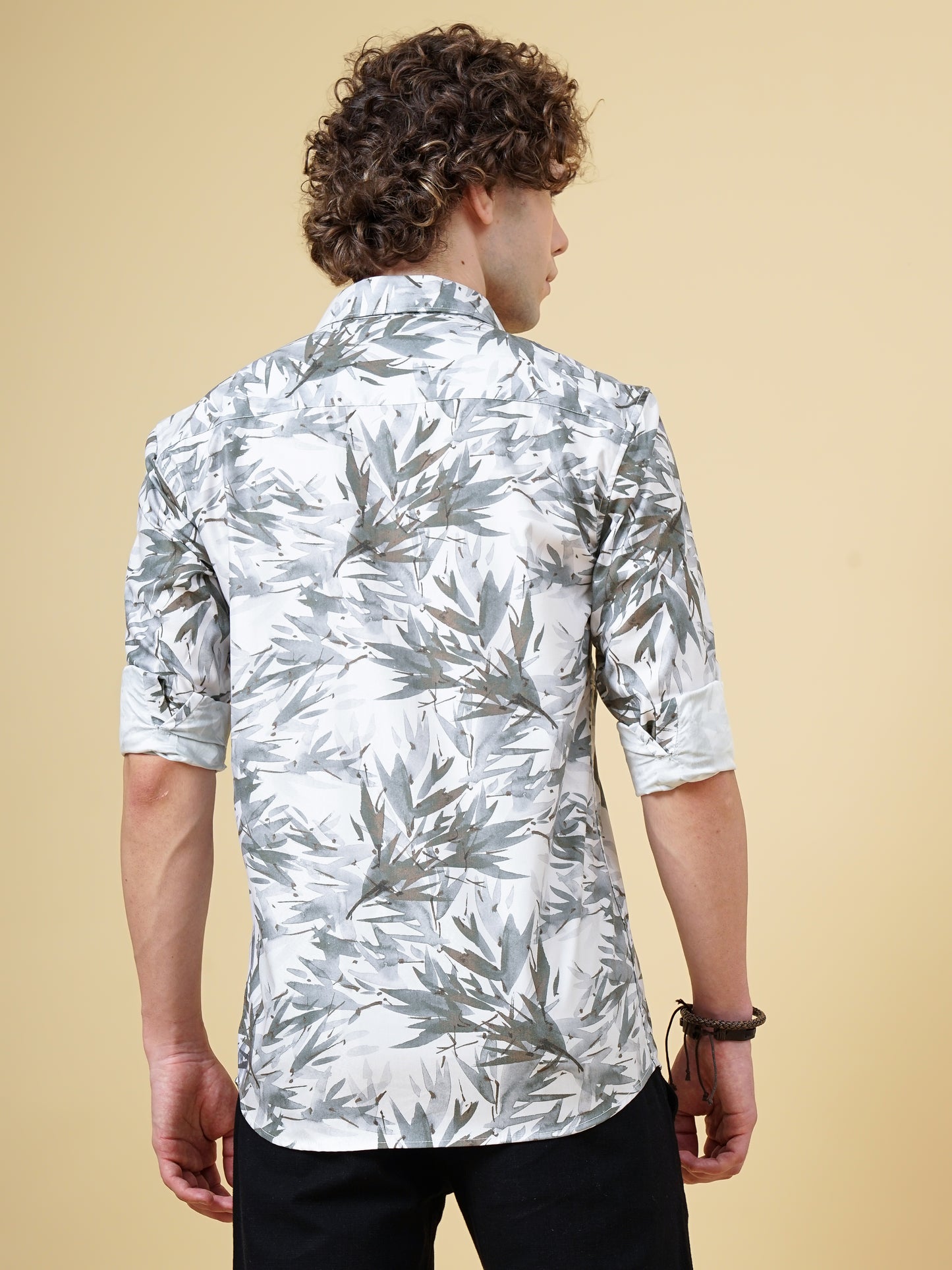 Pedate White Floral Shirt