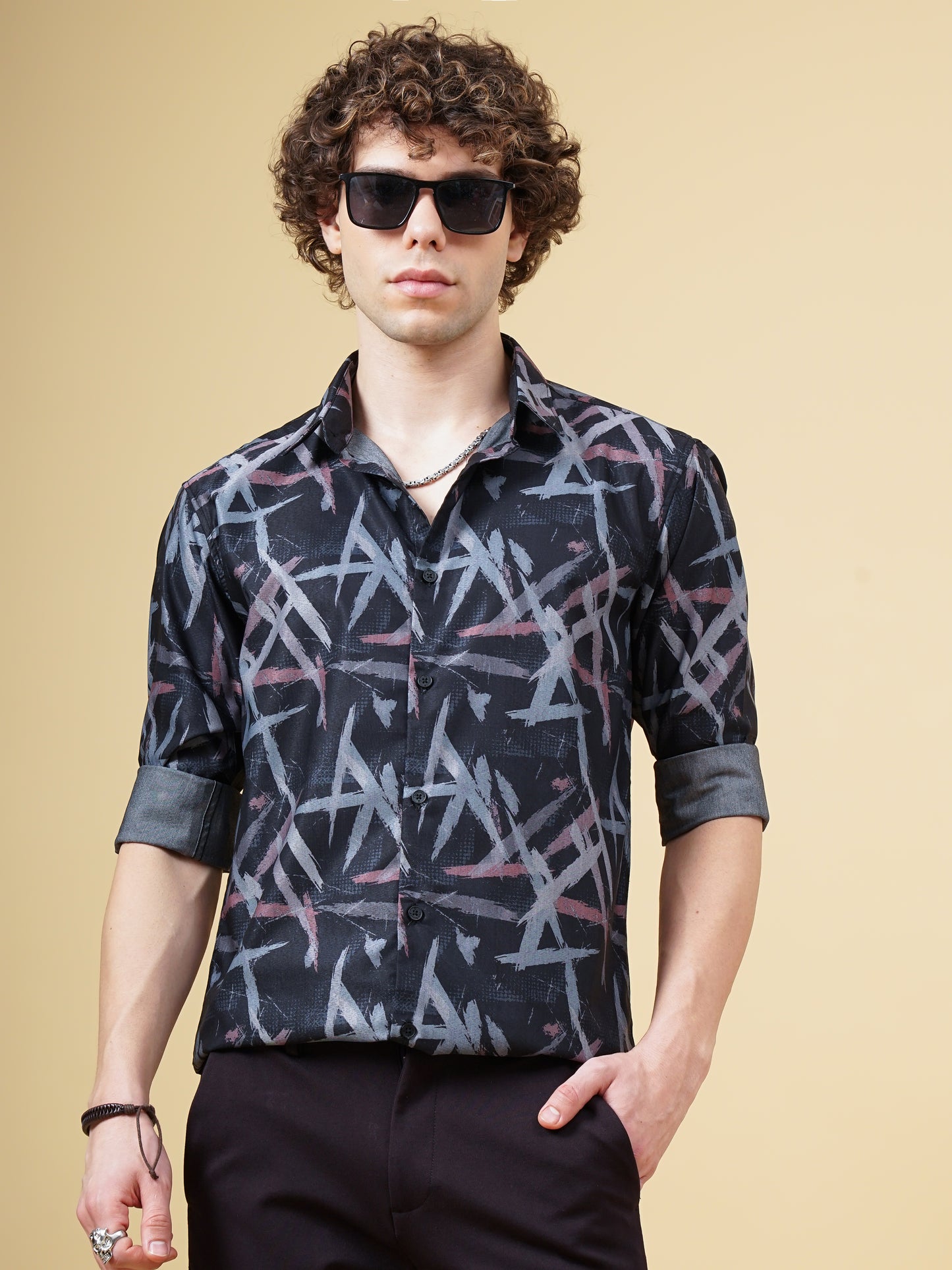 Avast Black Print Shirt