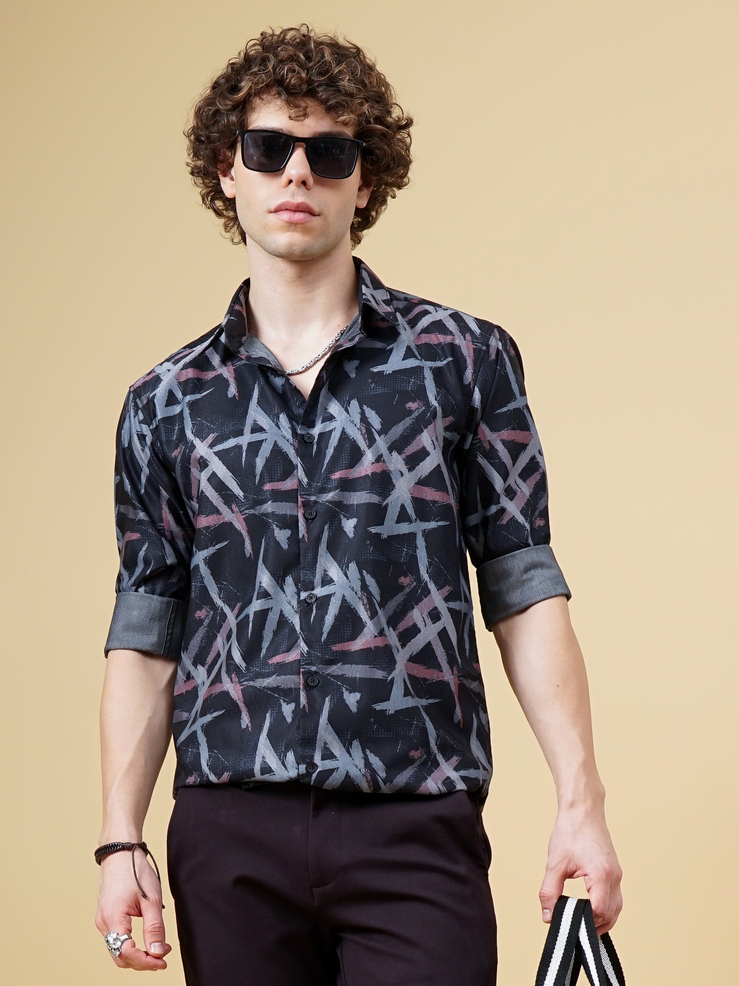 Avast Black Print Shirt