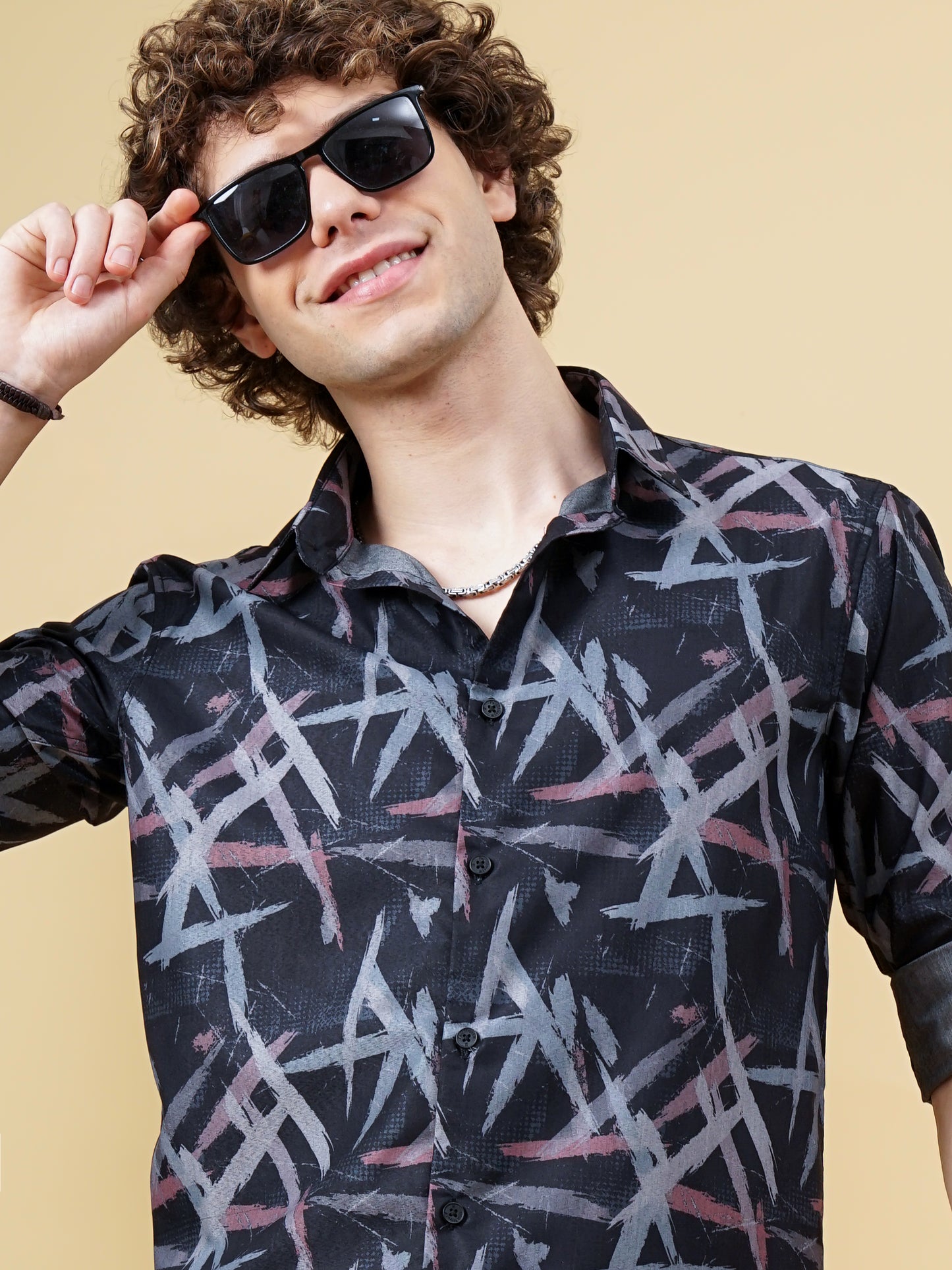 Avast Black Print Shirt