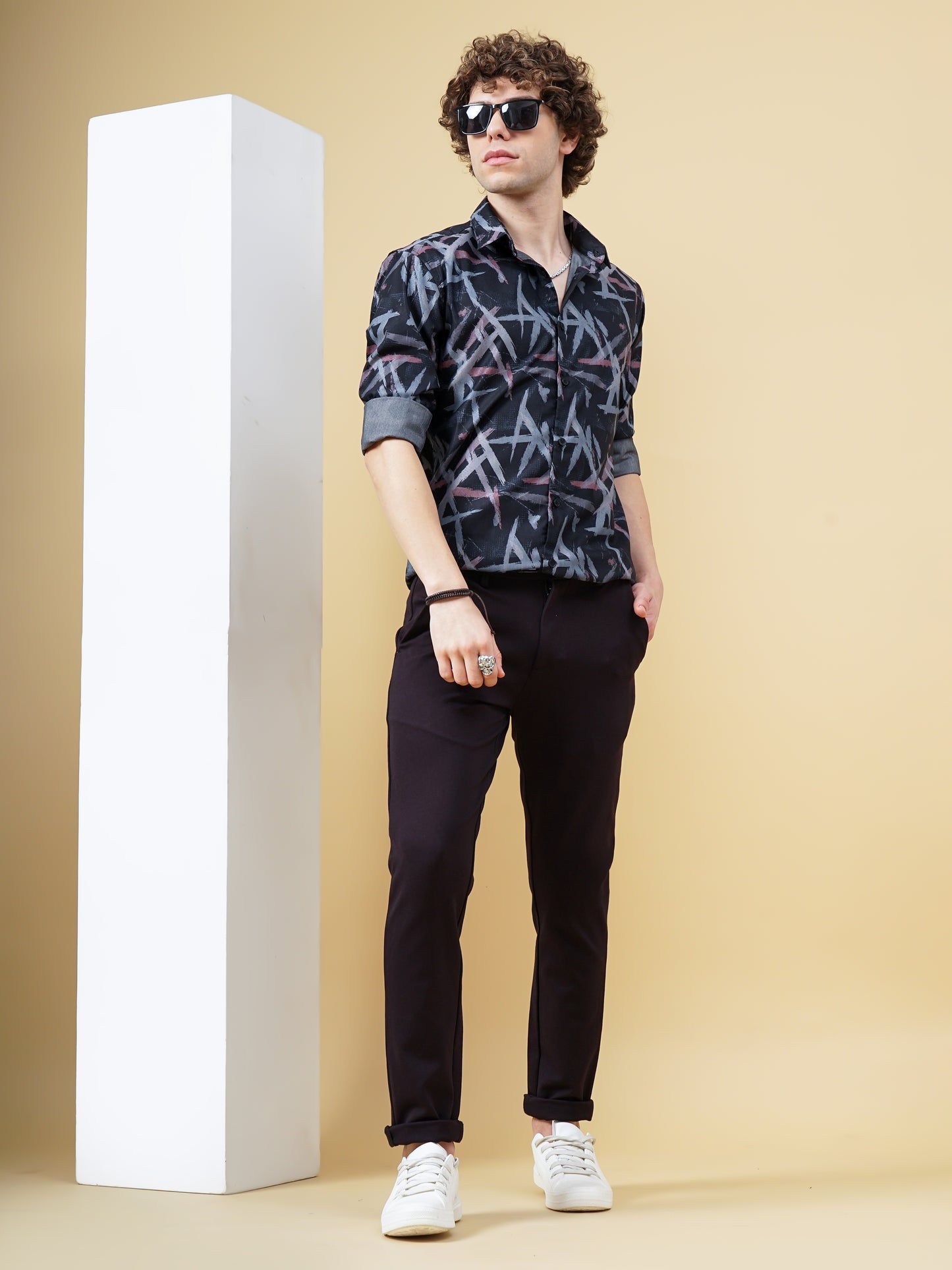 Avast Black Print Shirt