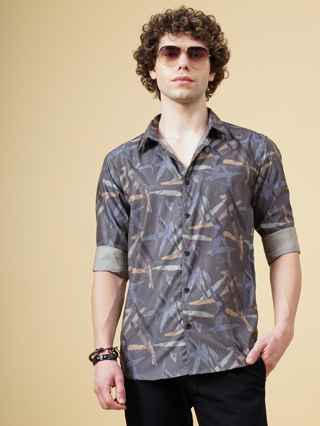 Avast Olive Print Shirt