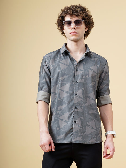 Astir Green Print Shirt