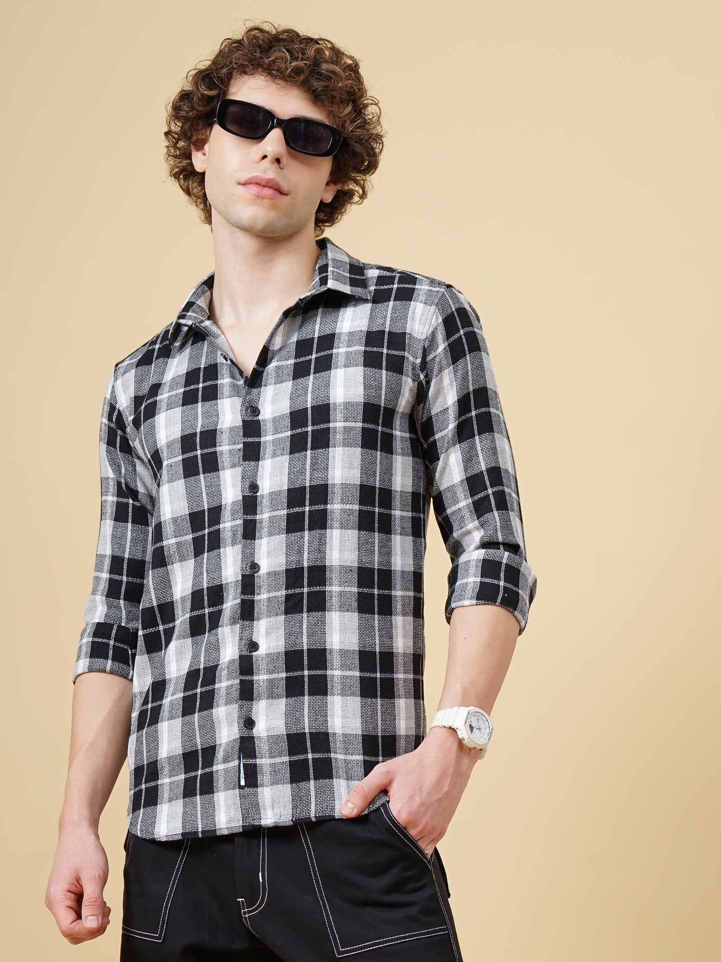 Porto Black Checks Shirt