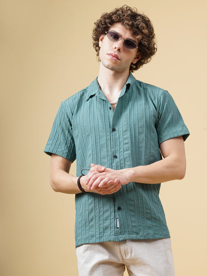 Strix Striped Green Shirt