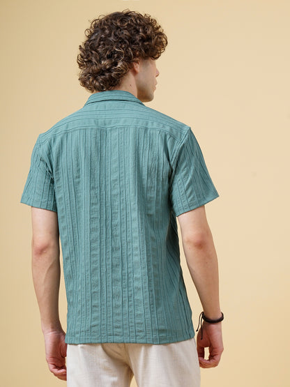 Strix Striped Green Shirt