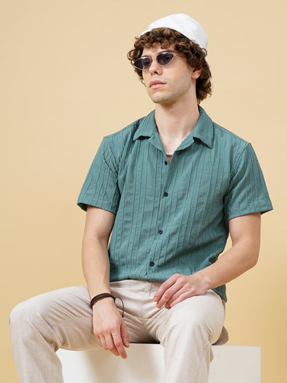 Strix Striped Green Shirt