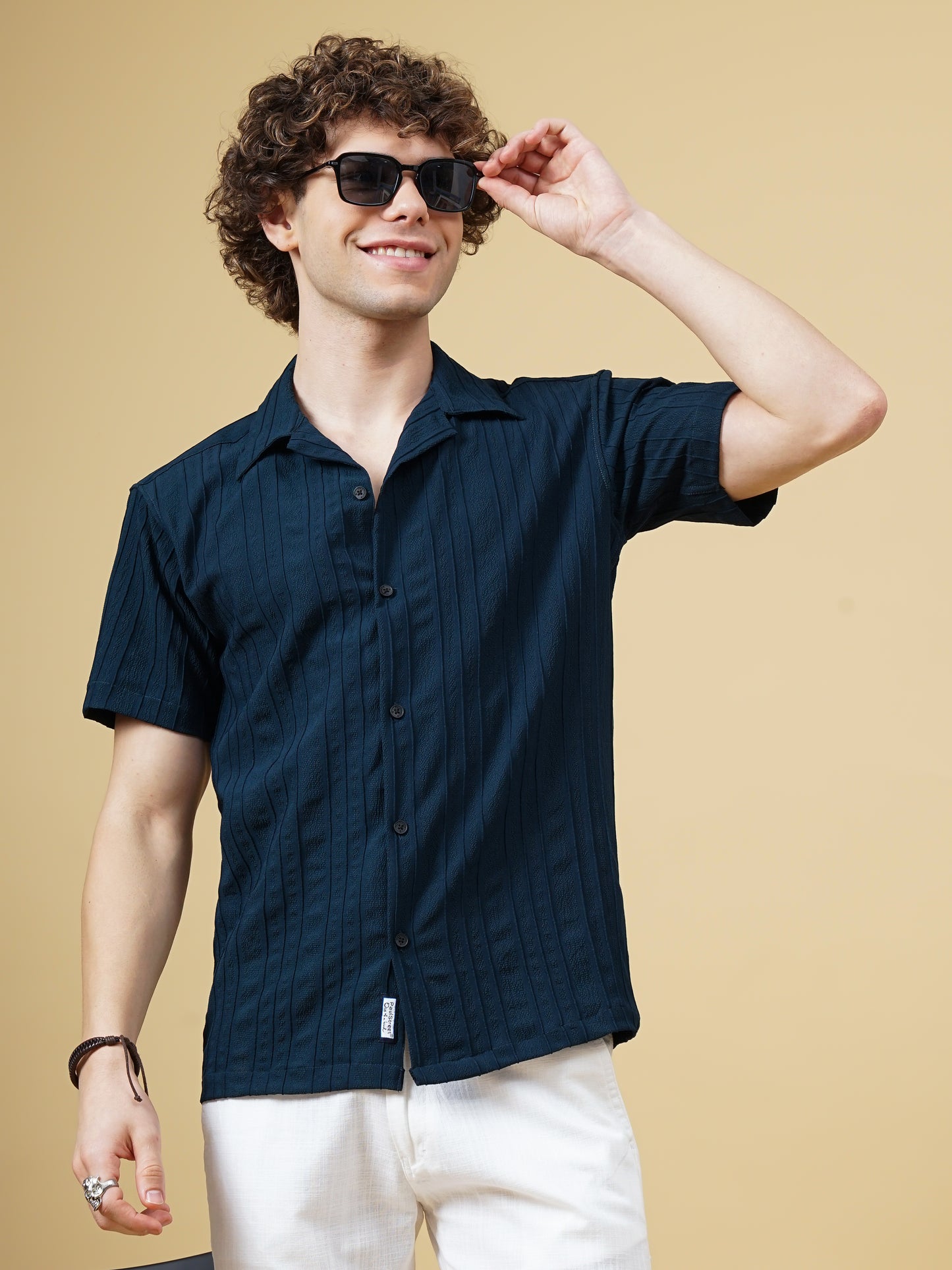 Strix Striped Teal Shirt