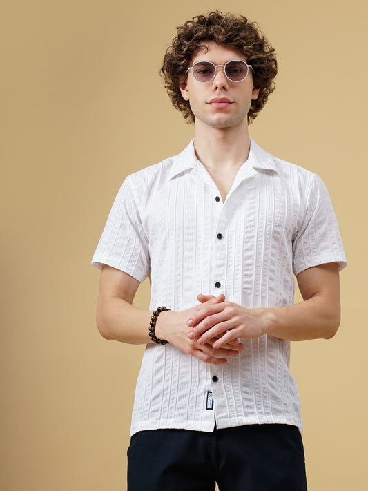 Strix Striped White Shirt