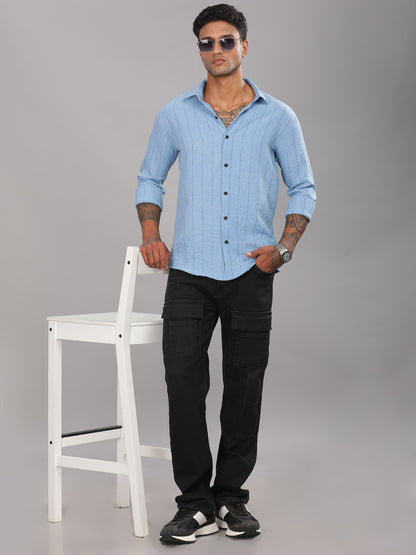 Linovite Striped Blue Shirt