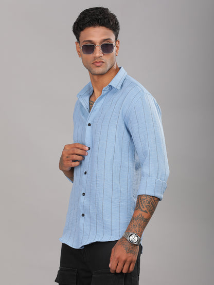 Linovite Striped Blue Shirt