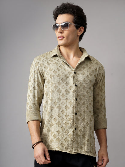 Furano Green Self-Design Shirt