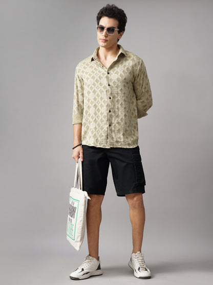 Furano Green Self-Design Shirt