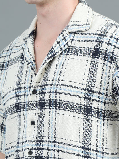 Solace Cream Checks Relaxed Shirt